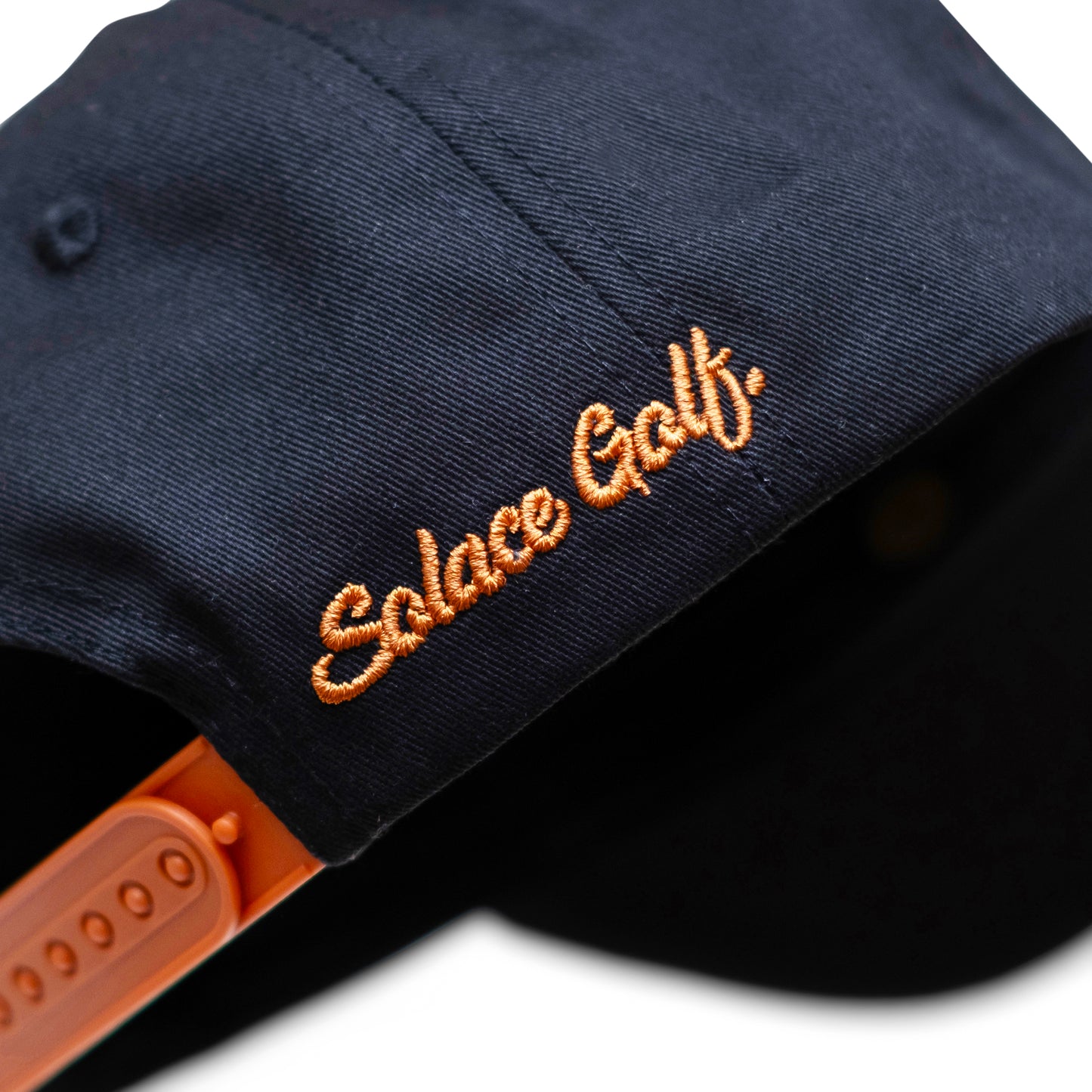 Solace Golf Black 5 Panel rear logo