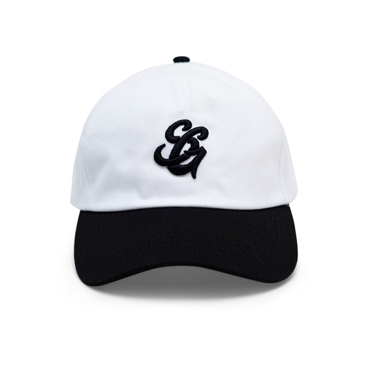 Solace Golf low profile 5 panel black and white.