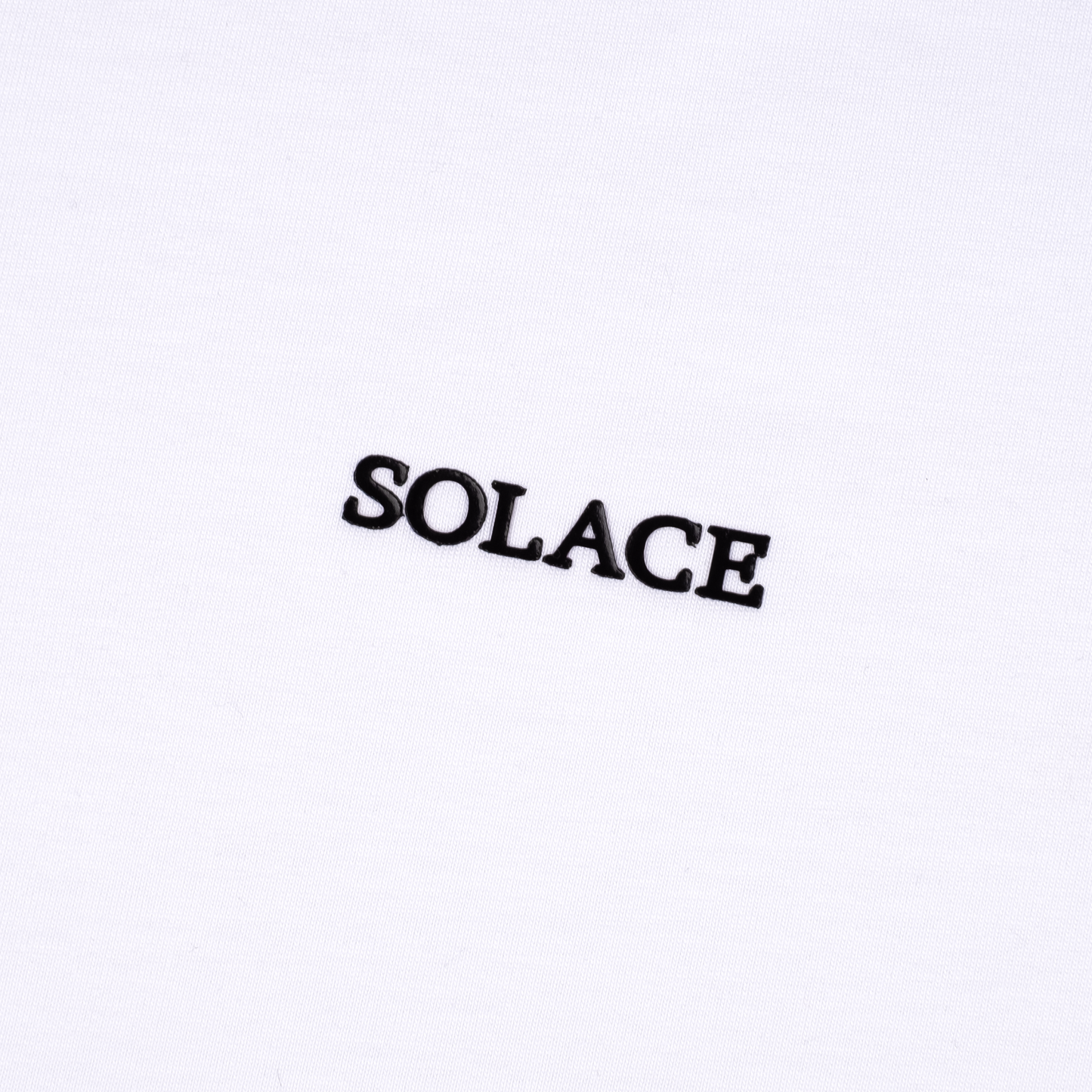 White Solace Crew Neck T-Shirt Logo