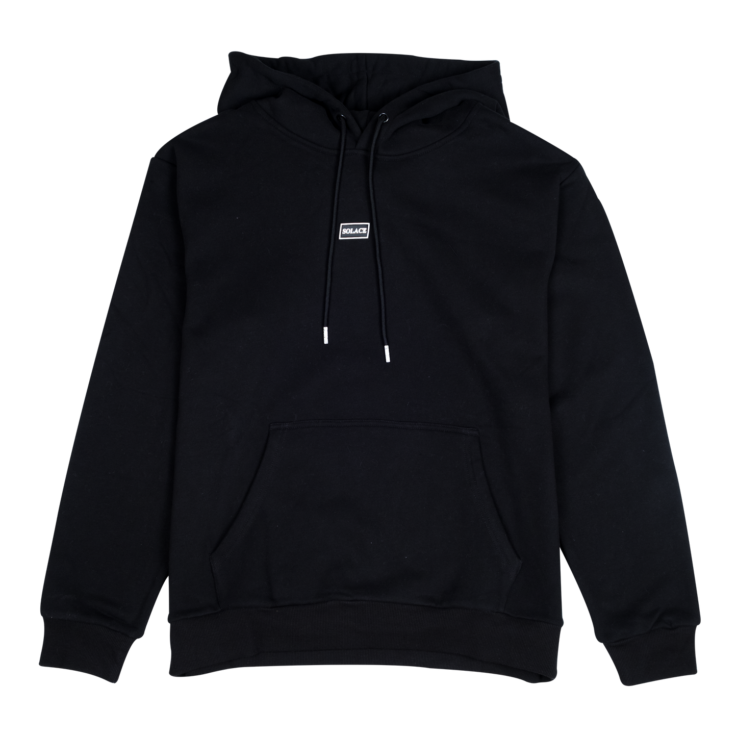 Solace Golf Black Hoody Rubber Box Logo