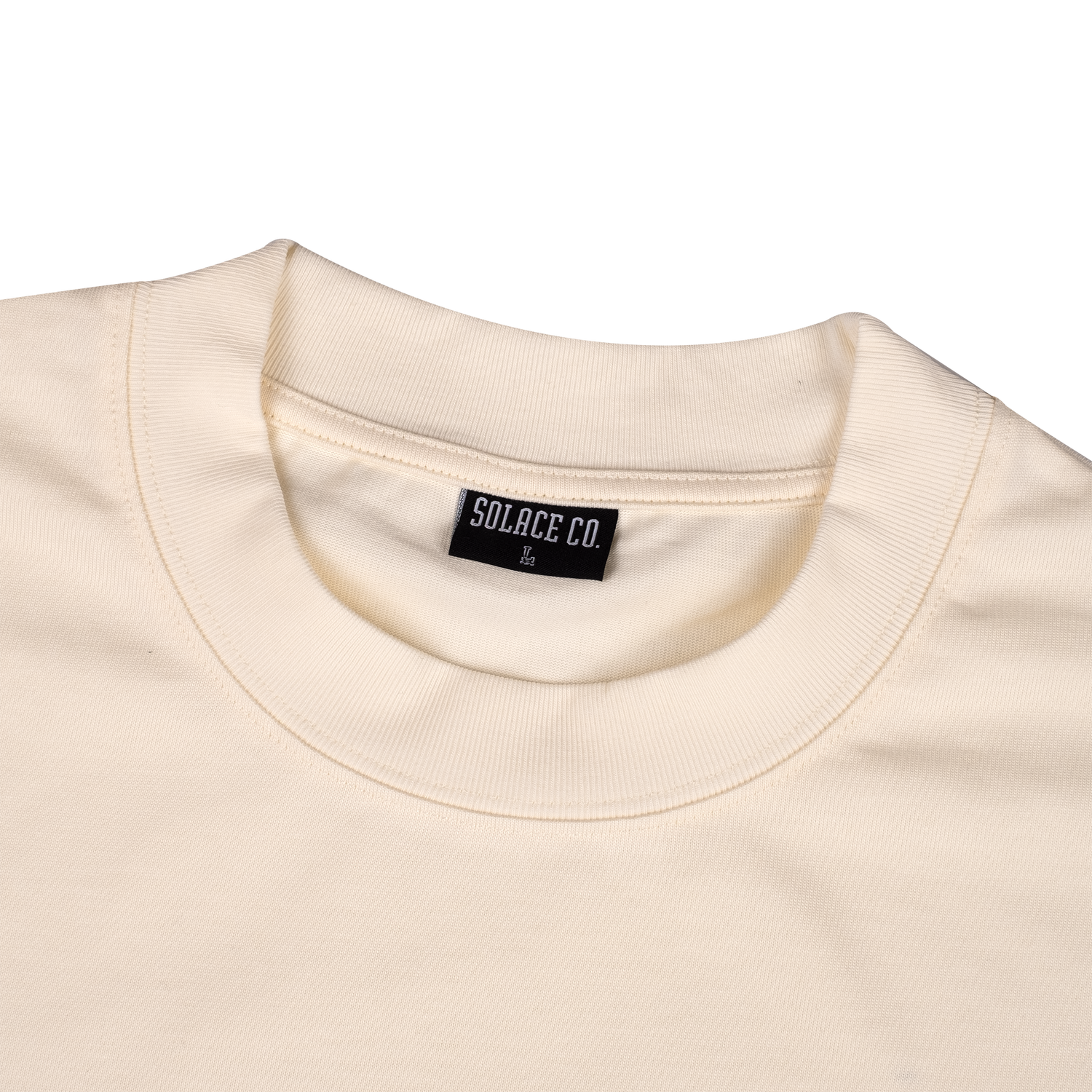 Sand Solace Crew Neck T-Shirt Neck Tag